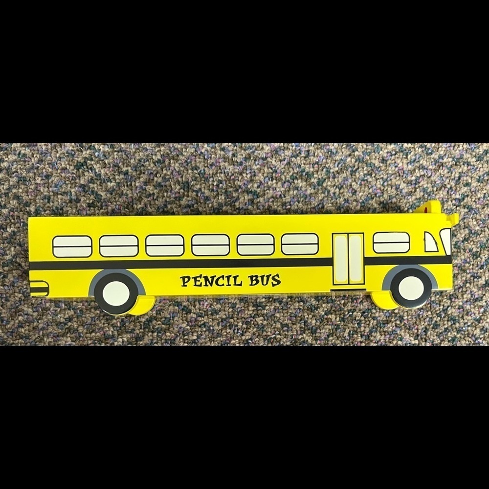 Back to school bus pencil holder